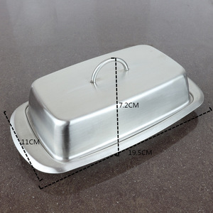 Boîte de rangement écologique en acier inoxydable avec couvercle à beurre, design rectangle moderne pour restaurant, ustensiles de cuisine réutilisables - Product Image 5