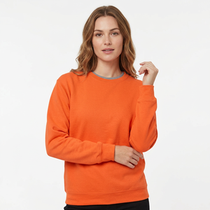 Sudadera de Felpa 100% Algodón Naranja, Cuello Redondo, Color Sólido, Ropa de Invierno - Product Image 3