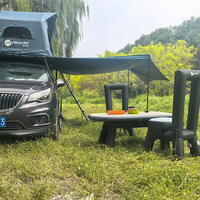 Ensemble table et chaises de camping en plein air carré en PVC, léger, écologique, design moderne