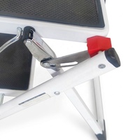Échelle pliante en acier sécurisée avec poignée, 2 marches antidérapantes, capacité de charge de 150 kg, norme EN 131, design moderne pour escalier, camping-car, camping