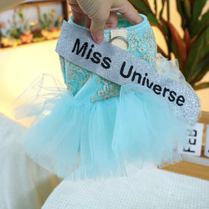 Vente en gros de vêtements pour chiens Robe de luxe à la mode Miss Univers Princesse Vêtements pour petits chiens chats Robe pour chiens - Product Image 3