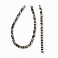 Ensemble Collier et Bracelet Chaîne Boker Haut de Gamme Tendance, Luxe Léger, en Alliage Plaqué pour Femme, 20G