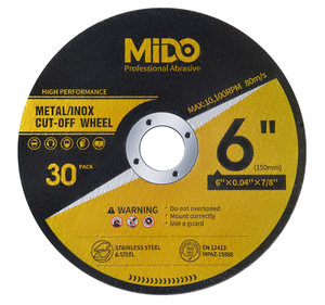 Disco de Corte de Metal Ultrafino de 6" X 0.040" X 7/8" para Acero Inoxidable, Grado Industrial EN12413, Logotipo Personalizado OEM, Venta al Por Mayor - Product Image 1