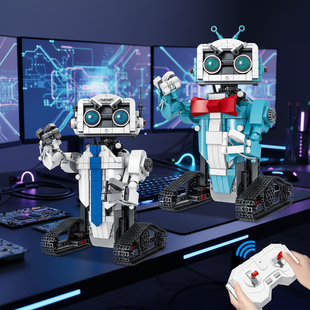 Ausma Robot Building Kits Model DIY Toy for Kids Stem Educational Coding APP Remote Control Unisex Age 8-13 ABS Plastic Robot