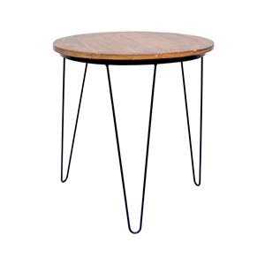 Modern Style Large Round Wood Board Coffee <b>Table</b> with Metal Frame Unique <b>Side</b> Center <b>Table</b> for Home-for Living Room Bedroom - Product Image 3