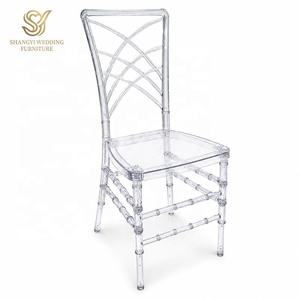 Sillas Chiavari de <span class=keywords><strong>Resina</strong></span> Acrílica Transparente Baratas para Bodas, Sillas Transparentes para Eventos y Banquetes de Hotel, Sillas de Comedor con Respaldo Cruzado - Product Image 1