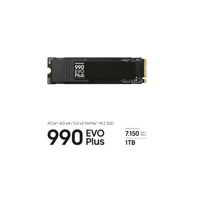 990 EVO Plus PCIe 4.0*4  5.0*2 NVMe M.2 Desktop PCIE 4.0 Computer SSD Plc  Brand New and Original 1TB MZ-V9S1T0BW