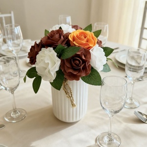 <span class=keywords><strong>Bouquet</strong></span> <span class=keywords><strong>de</strong></span> roses artificielles transfrontalières pour table d'intérieur, décoration <span class=keywords><strong>de</strong></span> mariage à tenir en main, modèle 0051 - Product Image 5