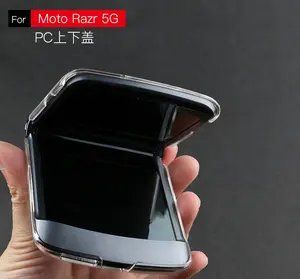 मामले के लिए मोटोरोला मोटो Razr 5G Foldable मोबाइल फोन पारदर्शी कवर हार्ड