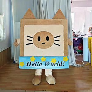 Costume de mascotte unisexe haut de gamme pour adulte, entièrement personnalisable, adorable personnage de chat de dessin animé, cosplay, festivités d'Halloween, plaisir - Product Image 1