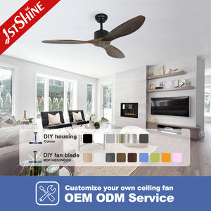 1stshine <span class=keywords><strong>Ventilateur</strong></span> de Plafond Fantaisie Bois Massif 6 Vitesses Télécommande 52 Pouces <span class=keywords><strong>Ventilateur</strong></span> de Plafond Décoratif en Bois - Product Image 4