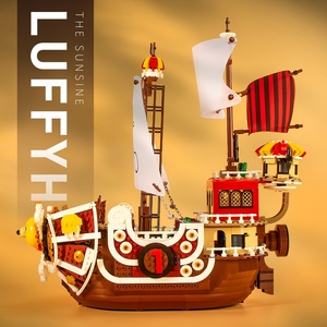 Blocs de construction en plastique, bateau <span class=keywords><strong>pirate</strong></span> de Luffy, Île Tournesol, jouet DIY unisexe, 40 pièces à assembler, cadeau créatif 14 - Product Image 2