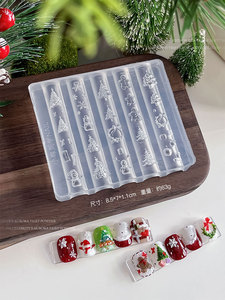 Molde de silicona navideño para uñas, molde 3D para tallar, árbol de Navidad, lazo, copo de nieve, para uñas postizas, decoración de uñas, herramientas de manicura - Product Image 6