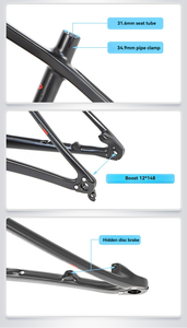 Cadre de vélo en fibre de carbone de vente chaude cadre de vtt en carbone 29 cadre de vélo de pneu avec levier d'essieu traversant à vendre - Product Image 6