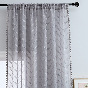 <span class=keywords><strong>Tende</strong></span> Finite Grigio Nordico in Poliestere Goffrato, Tenda Filtrante Semitrasparente in Tulle Jacquard Testurizzato Ignifugo - Product Image 2