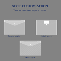 Pochette transparente en PVC imperméable avec fermeture à pression pour l'organisation scolaire et de bureau, logo personnalisé accepté