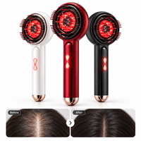 Peigne Électrique de Croissance Capillaire à Lumière Rouge en Gros, Brosse Masseur de Cuir Chevelu à Domicile, Appareil Rechargeable pour Soins Capillaires Hommes et Femmes