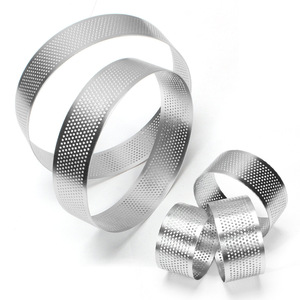 Stampo Rotondo per Crostate in Acciaio Inox 304, per Torte alla Frutta, <span class=keywords><strong>Stampi</strong></span> per Dolci Fai-da-Te, Torte, Mousse, Utensili da Cucina - Product Image 3