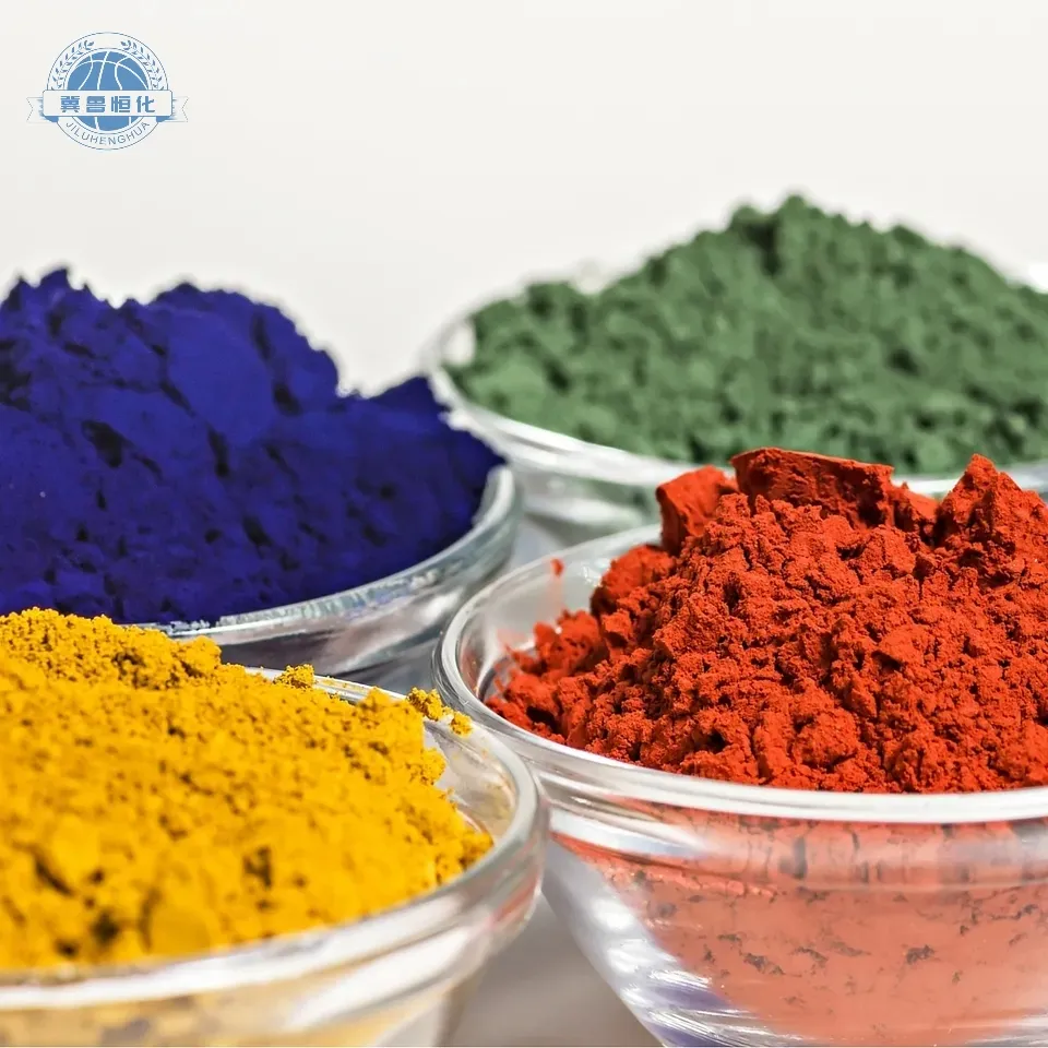 Hoge Kwaliteit Cas 1309-37-2 Ijzeroxide Rood Plastic Pigment Rood Zwart Geel Groen Blauw Bruin Oranje Poeder Ijzeroxiden