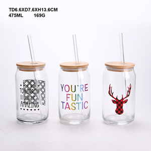 16oz Wide Mouth Glass Drinkware <strong>Mason</strong> <strong>Jar</strong> with Lid and Straws for Beer &amp; Iced Coffee <strong>Tumbler</strong> Use - Product Image 6