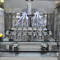 Machines de remplissage automatiques de liquides visqueux L&B à 6 têtes, machine de remplissage pneumatique à piston pour bouteilles d'eau