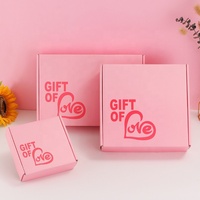 Geringe Mindestbestellmenge Recycelbare Schwammgefütterte Versandboxen mit Eigenem Logo Matt Laminiert Rosa Geschenkverpackung für Schuhe Kleidung Kleinunternehmen