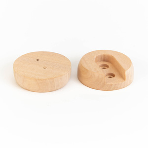 Wood Clothes Hanger Holder <b>Solid</b> <b>Pine</b> Wall Mount Non Detachable <b>Wardrobe</b> Cabinet Hanging Rod Base Fixing Support - Product Image 4