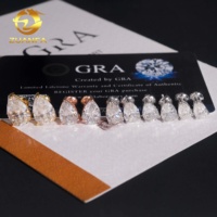 GRA证书梨形切割3叉925银珠宝耳钉男女通用定制VVS D Moissanite螺丝背耳钉