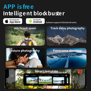 Aochuan-estabilizador decardande Mano de <span class=keywords><strong>3</strong></span> ejes Para telefono inteligente conluz de relleno Para iPh One Y Android vlog xe thông minh - Product Image 6