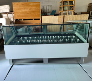 Vitrine Réfrigérée Commerciale pour Gelato et Crème Glacée, 24 Bacs, Dimensions Personnalisables, Refroidissement par Air, Idéale pour Cafés, Boulangeries et Magasins de Détail - Product Image 6