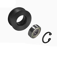 Roue d'entraînement pour 45 #   Courroie plate en acier HBG ENG01 avec roue de guidage lisse et réglable, diamètre extérieur 19 mm, 15 rainures, largeur 6~32