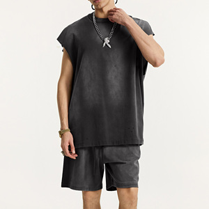 Camiseta Básica de Algodón 100% para Hombre con Logotipo Personalizado, Cuello Redondo, Sin Mangas, Casual, Suave, Transpirable, Corte Regular, Estilo Hip Hop para Uso Diario - Product Image 1