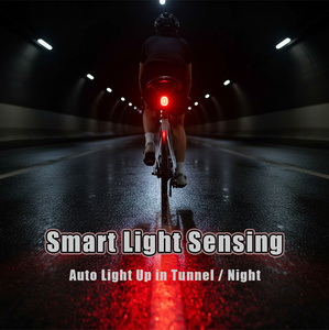 Feu arrière de vélo à capteur RC8889, LED COB haute luminosité avec détection de vibrations, feu stop automatique USB-C, étanche, pièces de vélo, lampe arrière - Product Image 3