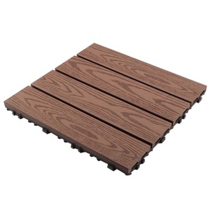 Ngoài trời Vườn WPC Composite gạch gỗ 30x30cm sàn decking gạch cho Patio pavers sân sau sân thượng lồng vào nhau gạch - Product Image 5