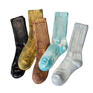 Tie Dye Slouch Socks Cotton Mid Calf Women's Basketball Socks Spring Autumn Couple Style - Product Image 5