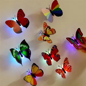 Led 3Dウォールステッカーナイトライトランプ光るウォールデカールステッカー家の装飾ホームパーティーデスク壁の装飾