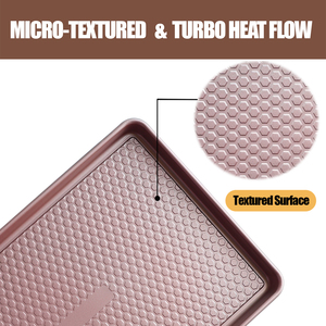 <span class=keywords><strong>JOHO</strong></span> BAKING Juego de 2 bandejas grandes de acero al carbono para hornear, 0.8mm, antiadherentes, resistentes al deformación, ecológicas, 18x13 - Product Image 4