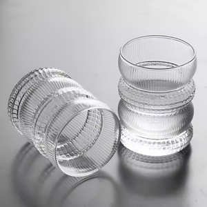 Cá nhân mô hình dày đặc sóng hình trong suốt cao Borosilicate cốc thủy tinh sinh thái thân thiện cổ điển cà phê nước trà rượu cốc - Product Image 3