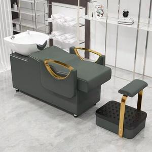 Fauteuil de coiffure semi-allongé haut de gamme en similicuir pour salon de coiffure et spa, modèle simple, idéal pour les salons de coiffure et les salons de beauté, vente directe usine. - Product Image 6