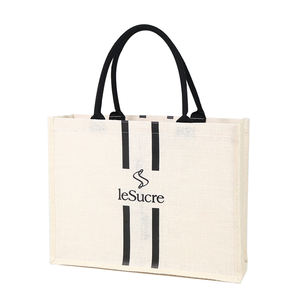 Sac fourre-tout écologique réutilisable, cadeau de remerciement, anniversaire, mariage, logo personnalisé, sac en jute, sac de plage d'été - Product Image 5