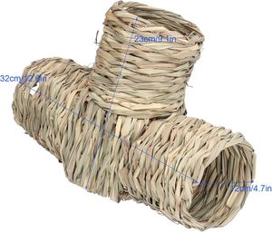 仓鼠拥抱隧道天然干燥编织草藏身小动物豚鼠雪貂黄鼠刺猬 - Product Image 5