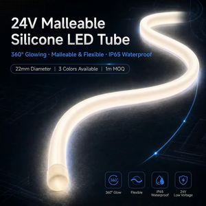 ไฟนีออน LED แบบยืดหยุ่น 360 องศา 24V ซิลิโคน IP65 ปรับความสว่างได้ ตัดได้ สำหรับตกแต่งสวน บ้าน ห้องนอน - Product Image 2
