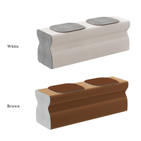 Banc pliant portable d'intérieur en papier de style nordique avec revêtement en feutre pour salon, entrée, rangement à chaussures et chevet de chambre, moderne et pliable