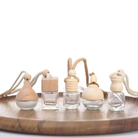 Flacon diffuseur de parfum carré en verre 5ml 8ml pour voiture, surface transparente, bouchon à vis, impression sérigraphique, en stock, en promotion