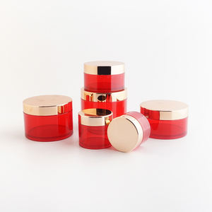 5g 10g 15g 30g 50g 100g 150g 200g 250g Pot d'emballage cosmétique en plastique PETG transparent avec couvercle en or rose Couvercle en or rose - Product Image 4