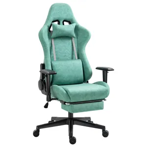 2024 Cheap Low Price Adjuster Chairs Metal Frame Mint Green High Back 360 Swivel Revolve R Style Gaming Chair Case Wheels
