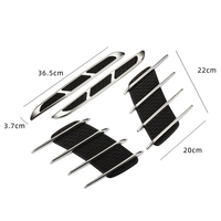 Autocollant universel imitation ailettes de requin pour aération latérale, décalcomanie de capot de voiture, accessoires de modification extérieure
