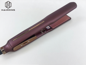 Plancha de pelo de hierro plana de titanio portátil profesional, pantalla LCD, <span class=keywords><strong>planchas</strong></span> eléctricas para alisar el cabello para el hogar, 1 año - Product Image 3