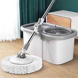 Système de nettoyage de sols pour carreaux stratifiés et céramiques, serpillière double usage humide/sèche et kit <span class=keywords><strong>essoreur</strong></span> avec <span class=keywords><strong>seau</strong></span> - Product Image 1