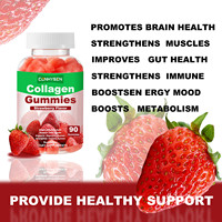 Gommes pour la peau des cheveux à la biotine Gommes au collagène aromatisées à la fraise avec de la vitamine C